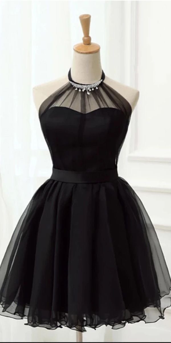 فساتين سواريه قصيرة - اسود