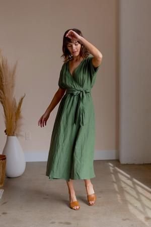 فستان ماكسي اخضر