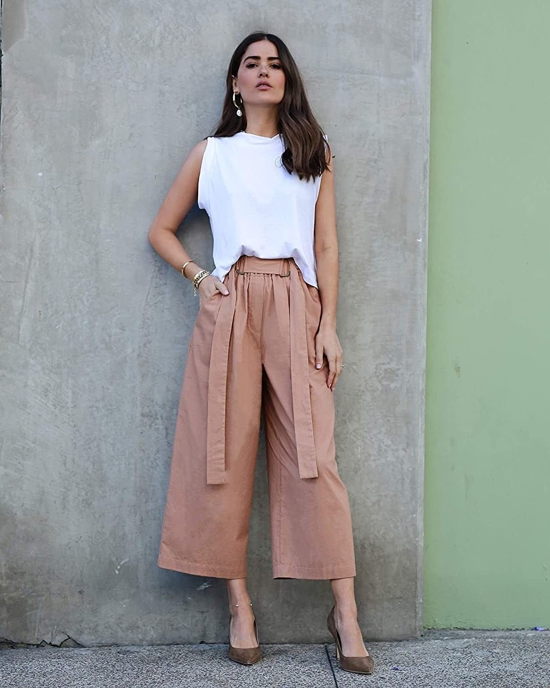 أجمل موديلات بنطال واسع