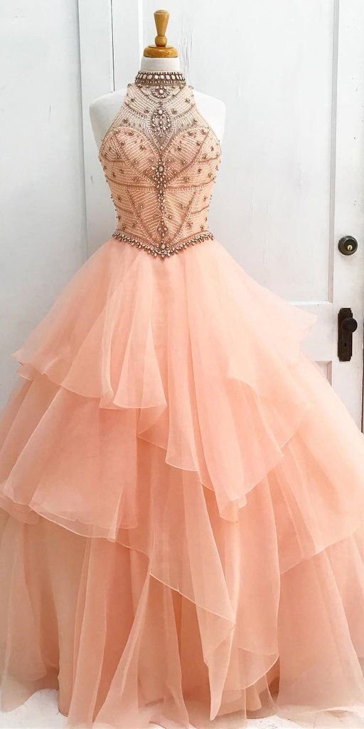 آخر موضة فساتين سواريه - زهري فاتح - مشمشي