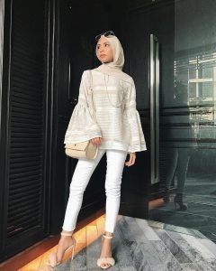 لبس كاجوال ابيض للمحجبات لبس كاجوال ابيض للمحجبات