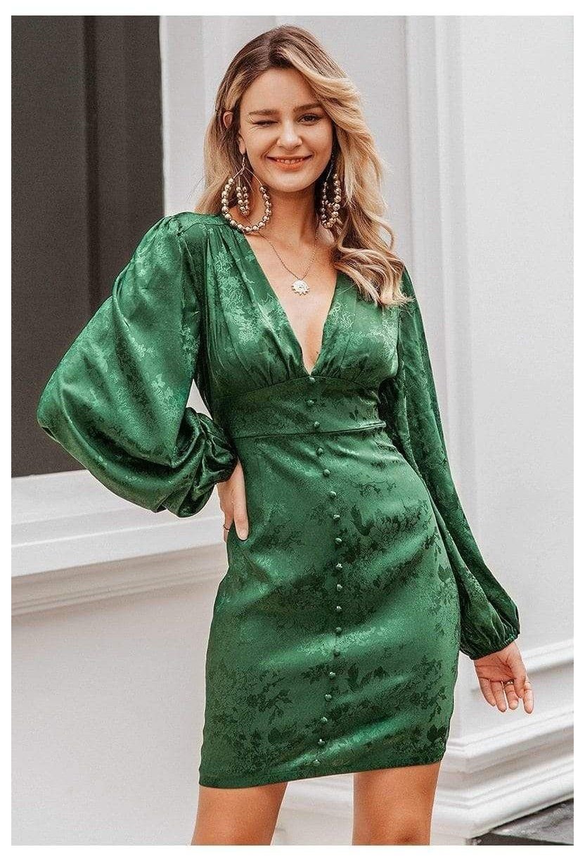 فستان اخضر ايلجنت